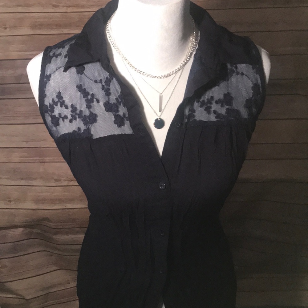 Blue lace tank